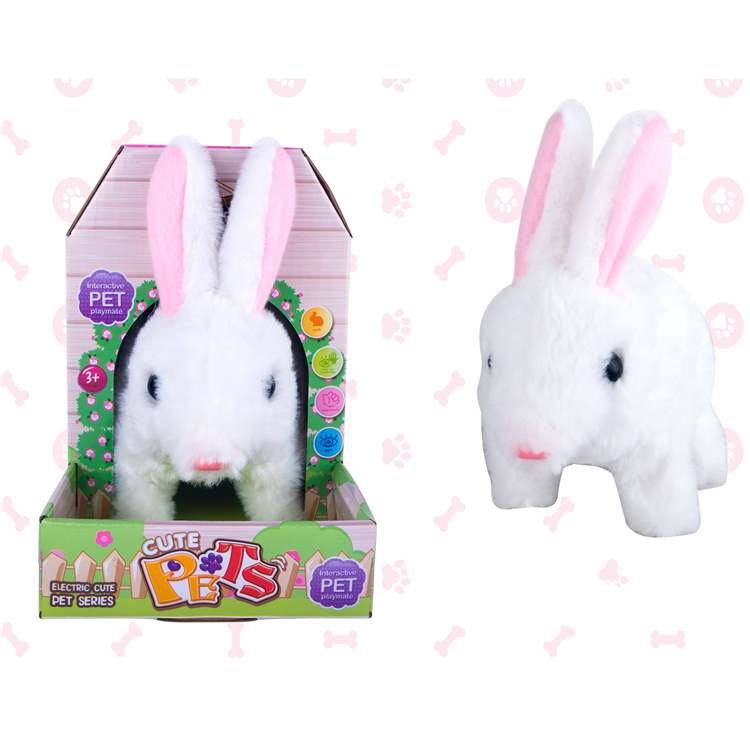 Плюшевый кролик для лая и прогулок, игрушка для прогулок оптом, плюшевый милый кролик для прогулок, игрушка для детей