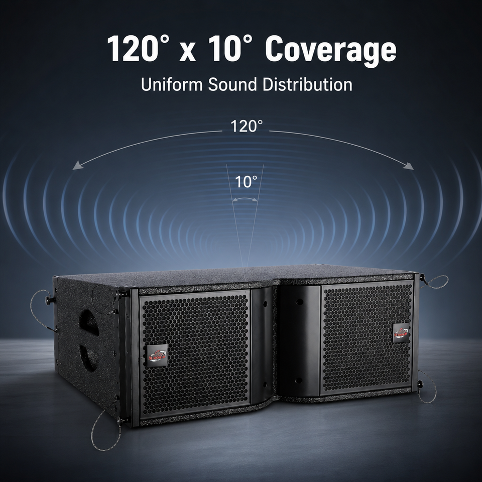Professional Dual 10 Inch Two-Way Line Array Speaker 500W PA Sound ...