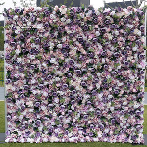 Kit de support de toile de fond mural à fleurs-Panneau de fleurs artificielles portable avec étui de transport pour décorations de fête de mariage - Product Image 6