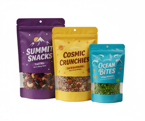 ถุงซิปล็อคพิมพ์ลายตามสั่ง แบบตั้งได้ เกรดสำหรับอาหาร พร้อมโลโก้ส่วนตัว - Product Image 1