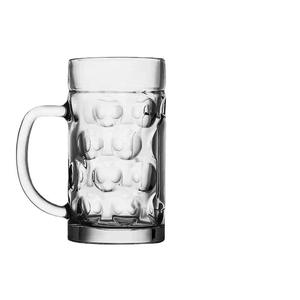 أكواب زجاجية لخمر كبيرة سعة لتر واحد شفافة مع مقبض 1000 مل زجاجة بيئر شفافة شفافة شفافة كبيرة لحفلة البيرة - Product Image 6