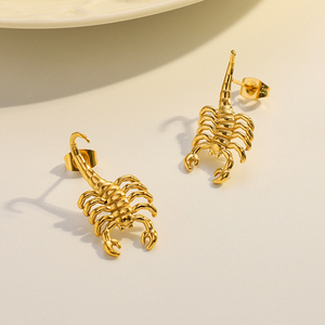 Micci đồ trang sức thời trang hợp thời trang <span class=keywords><strong>charm</strong></span> mạ vàng thép không gỉ bọ cạp dây chuyền bông tai cho phụ nữ - Product Image 2