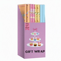 Rouleaux de papier cadeau en gros, colorés sur le thème des desserts et de couleur unie, pour les faveurs de fête d'anniversaire