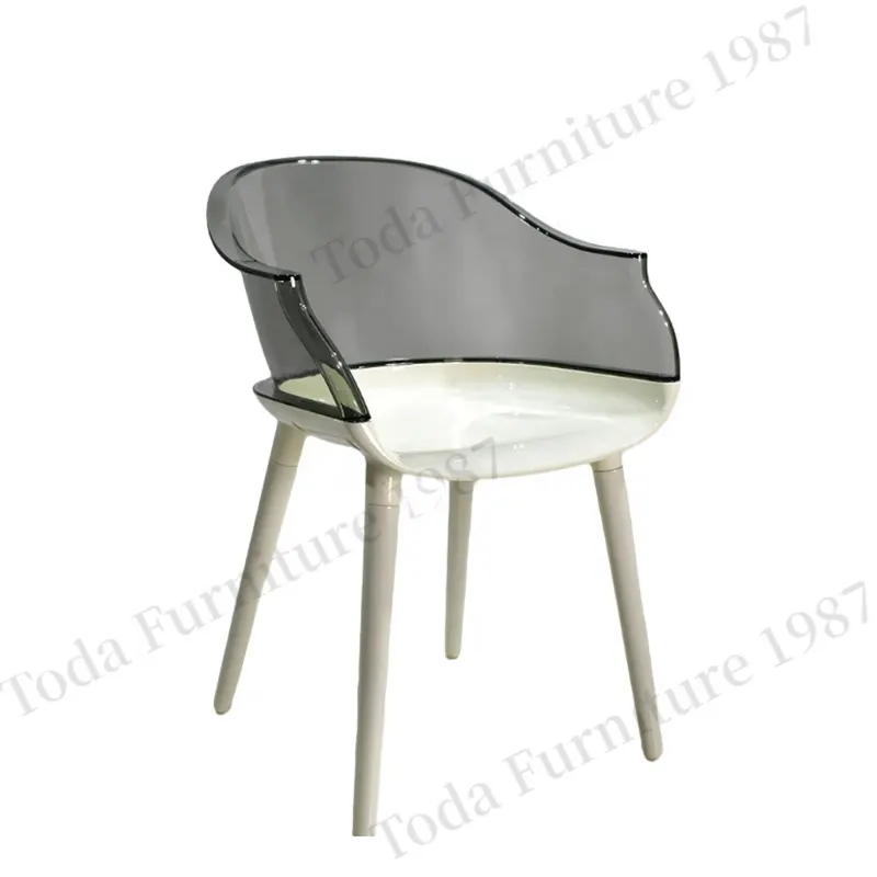 Nordic Acryl Lounge Eetkamerstoelen Kristal Transparant Plastic Shell Stoel Voor Evenementen