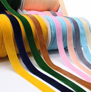 Nhà máy trực tiếp một mặt đàn hồi nhung Webbing vành đai 3-50mm xương cá tùy chỉnh Logo dệt vải dây cung đổ xô thiết kế - Product Image 1