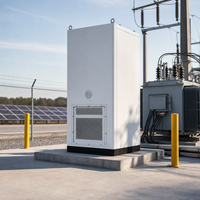 Armoire de stockage d'énergie LiFePO4 261 kWh 125 kW à refroidissement liquide avec BMS intelligent, intégration éolienne-solaire, gestion du pic de consommation, hybride/sur réseau/hors réseau