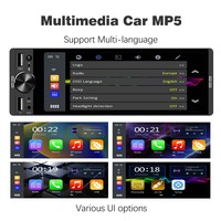 Autoradio CarPlay 1DIN 6.36 pouces universel hd autoradio multimédia lecteur mp5 autoradio