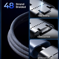 LISEN Nuevo 240W USB C a USB C Cable 3.3ft 1M Cable de carga rápida para iPad iPhone 15 Series Pixel Samsung Galaxy S24