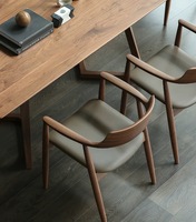 Chaises de salle à manger de style moderne pour restaurant et café, meubles en bois massif, fauteuils