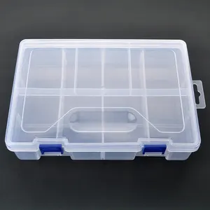 Doorzichtige Plastic Organizerdoos Met Verwijderbare Verdelers Dubbeldeks Organizer Box Verstelbare Compartiment Opbergdoos