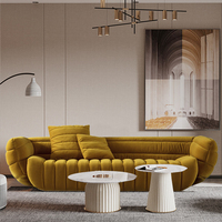Dernier ensemble de meubles de maison de luxe canapé sectionnel en velours 3 places confortable vert pour salon