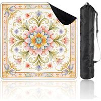 Tapis de Mahjong Duoerfen de Luxe Moderne, Motif à Points Circulaires, Base en Caoutchouc Antidérapante, Conception Pliable pour la Maison et la Famille