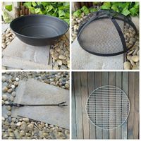Brasero moderne autoportant en poterie de fibres d'argile à bois pour le camping et les fêtes