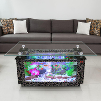 Aquarium rectangulaire de luxe de haute qualité, best-seller, aquarium de bureau, plateau en verre personnalisable, accessoires inclus, 120L