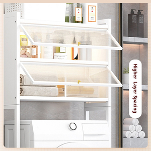 High-Durability Bathroom Over-The-Toilet Storage Rack, Multi-Tier Laundry Organizer <strong>Shelf</strong> - Product Image 4