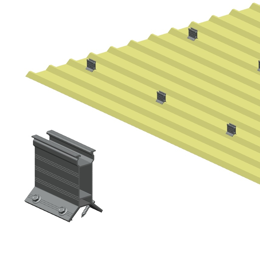 solar electricity generating system 1mw commercial pv power plant mount hook clip roof bracket