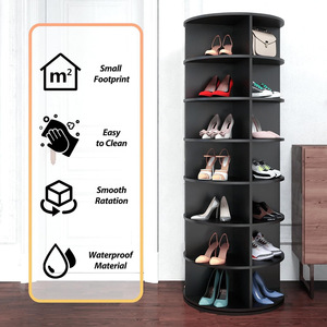 Ousimei Rotating Shoe Rack 7 Tier Round Multi Layer Storage Organizer For Closet With 360 Degree Smooth Rotation - Product Image 2