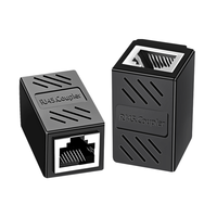 Adaptor Extender kabel Ethernet RJ45 konektor Coupler untuk Cat7 Cat6 Cat5 Cat5e