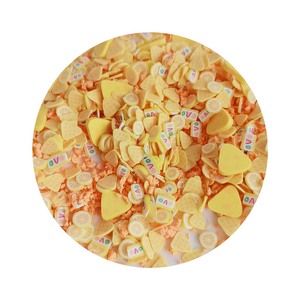 Tranches de pâte polymère à thème maison de poupée miniature, 500g/lot, fromage, fruits, gâteau, <span class=keywords><strong>dessert</strong></span>, mélange de paillettes en argile souple, garniture pour slime - Product Image 5