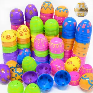 Campione gratuito di giocattoli di Pasqua decorazione regalo gigante grande jumbo dipinto liscio vuoto riempibile 6x4cm uova di Pasqua in plastica per la caccia alle uova di Pasqua