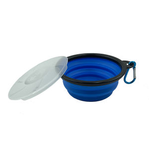 Yeni Tasarım Çevre Dostu Toptan TPE Katlanabilir Köpek Mama Kabı Plastik Kapaklı Seyahat Kamp Evcil Hayvan Kabı - Product Image 5