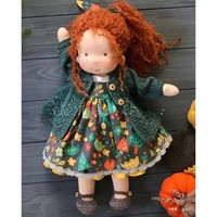 Adorable Mini Poupée Waldorf Faite à la Main par l'Artiste Kawaii, Cadeau de Noël pour Enfants, Jouet Doux et Rembourré Fait Main pour Enfants
