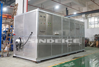 Machine à glace industrielle à plaques de 20 tonnes à production stable, haute efficacité de refroidissement pour la transformation de la viande en Inde