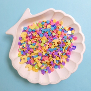 500g/Lote de Chispas de <span class=keywords><strong>Arcilla</strong></span> Polimérica de Colores con Forma de Estrella y Luna, Confeti para Manualidades, Decoración de Uñas, Fundas de Teléfono, Tarjetas y Relleno - Product Image 5