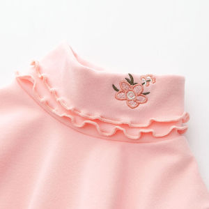 Maglia calda a collo alto autunno in puro cotone da ragazza YOKIDS a maniche lunghe, vestiti autunnali da bambino medio a grandi - Product Image 5