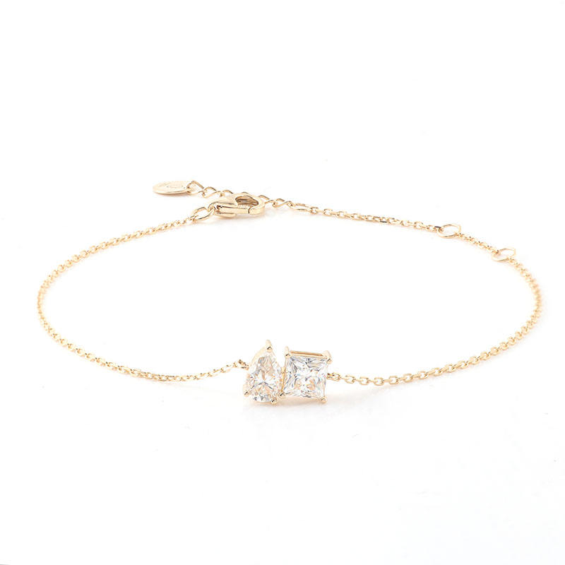 สร้อยข้อมือเพชรโมอิสซาไนต์ทองคำ 18k