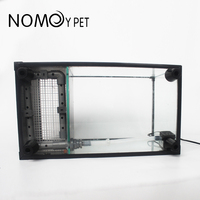 NOMOYPET Aquarium auto-circulant de taille moyenne pour tortues d'eau douce, écosystème sans changement fréquence de l'eau, avec système de filtration