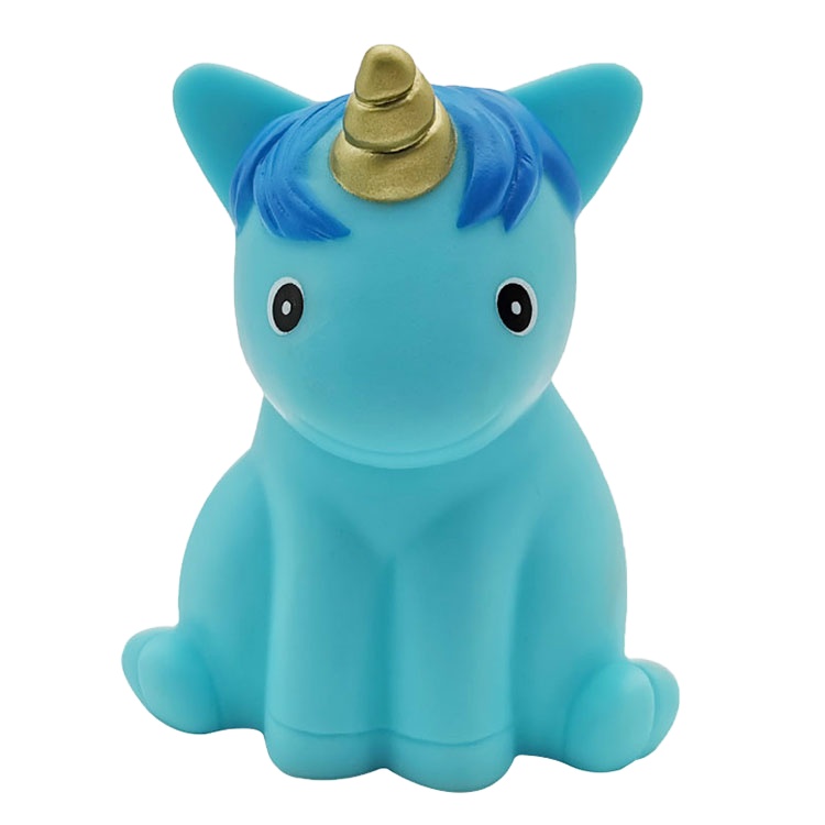 Индивидуальные пластиковые маленькие синие единороги фигурки животных мир мальчиков водяной Душ Детские Игрушки для ванны для детей младенцев