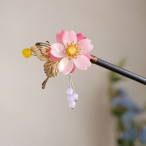Vintage Chinese Wood Tassel <b>Hair</b> Stick <b>Chopstick</b> for Women Handmade 17cm KN V668 - Product Image 1
