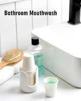 Distributeur de gobelets en céramique original de 3 oz pour salle de bain, ensemble de gobelets pour bain de bouche et gobelets en papier PLA