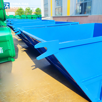 Conteneur de collecte des déchets solides en acier robuste avec système de levage par crochet pour la construction et le recyclage des ordures