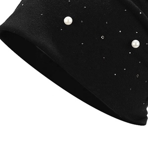 Elegante Gorro Negro Unisex para Adultos, Uso Casual, 100% Acrílico, para Exteriores, Circunferencia de Cabeza 58-60CM, 2027 - Product Image 5