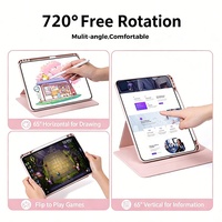 Étui rotatif pour iPad Pro 11 pouces M5 2025/ M4 2024 (A3357,A3358,A3359,A2836/A2837/A3006) Étui pour iPad 11 pouces avec support pour stylet