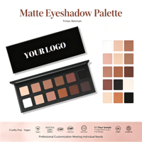 Professionelle 12-Farben Vegane Matte Schwarze Lidschatten-Palette Private Label Langanhaltend Wasserfest Augen-Make-up Großhandel