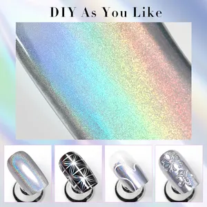 Doğan PRETTY 5ml Metal jel Liner Nail Art lazer ayna etkisi için krom jel süper lazer gümüş metalik jel boya Salon