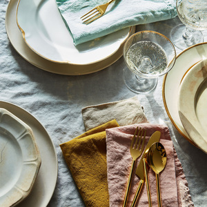 Serviettes en tissu 17 x 17 pouces, 100% lin français, serviettes <span class=keywords><strong>de</strong></span> <span class=keywords><strong>table</strong></span> avec bords ourlés, lavables, idéales pour les fêtes, les mariages - Product Image 4