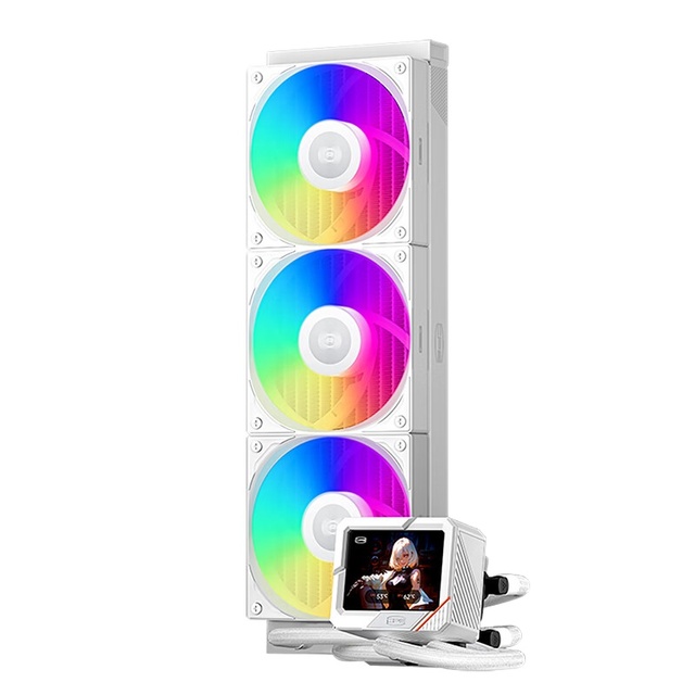 PCCOOLER GT360 ARGB Display Liquid CPU Cooler 360mm Radiator with LCD Screen 3x120mm PWM Fan for Intel LGA1851 1700 AM5