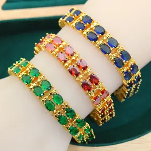 Fashion Accessories Jewelry 18K Gold Plated Bracelet Charm More Color Zirconia Bracelet Perfect Gift For Women