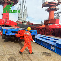 Remorque de transport modulaire autopropulsée à plateau bas multi-essieux hydraulique de type Goldhofer, capacité 300 tonnes