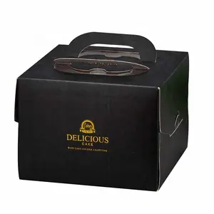 पेस्ट्री ब्लैक फूड रीसाइक्लेबल केक बॉक्स के लिए निजीकृत मिनी सिंगल कपकेक कंटेनर बेकरी मूस केक बॉक्स पैकेजिंग
