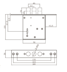 Thị trường Nga bảo mật cao Ba chốt cửa Lỗ mộng cơ thể khóa - Product Image 5