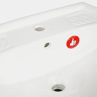 Lavabo en céramique sur pied Victoriya, style moderne, 830x500x600, lavabo de salle de bain haut de gamme, design élégant, sanitaire ovale