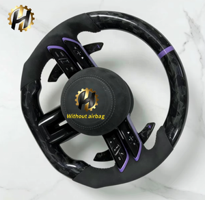 พวงมาลัยคาร์บอนไฟเบอร์สไตล์แมลงปอปลอมเหมาะสำหรับ Mercedes Benz <span class=keywords><strong>Amg</strong></span> W167 W177 W213 W217 W222 glb GLC - Product Image 3