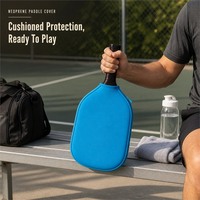 Housse de raquette portable en néoprène Dynamic Snail personnalisable pour le tennis de table, le pickleball et le tennis