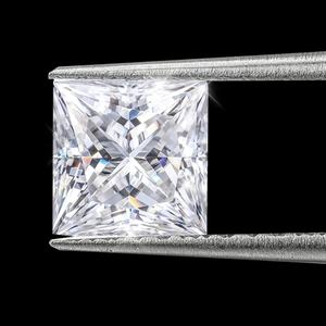 Pierres de moissanite taille princesse, couleur blanche, clarté VVS, pour bijoux DIY - Product Image 1