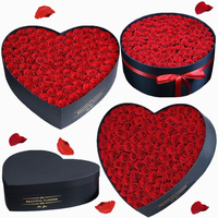 Groothandel Moederdag Valentijnsdag Cadeaus Rozen Eeuwigdurende Onsterfelijke Bloemen Everlasting Ge conserveerde Eeuwige Rozen in Hartvormige Doos